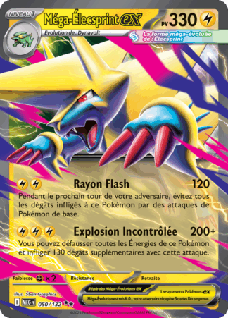 Pokémon (FR) Carte Mega Élecsprint ex (MEG 050)Méga-Évolution - Mega Manectric ex