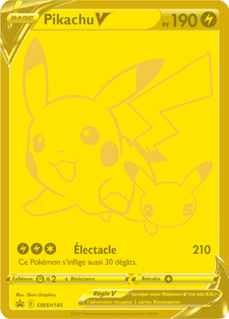 Pokémon (FR) Carte Pikachu V (SWSH 145) SWSH Black Star Promos
