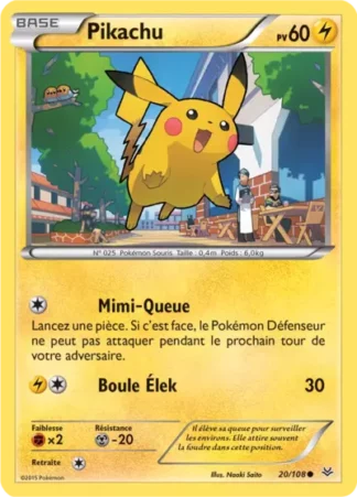 Pokémon (FR) Carte Pikachu (ROS 20) Ciel Rugissant